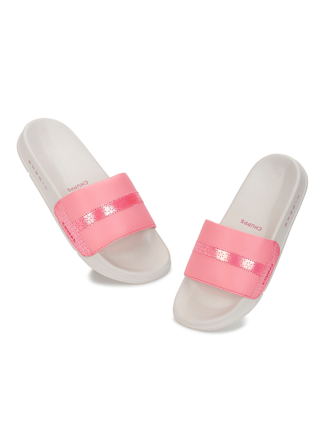 Orla Pink and White Sliders- Women