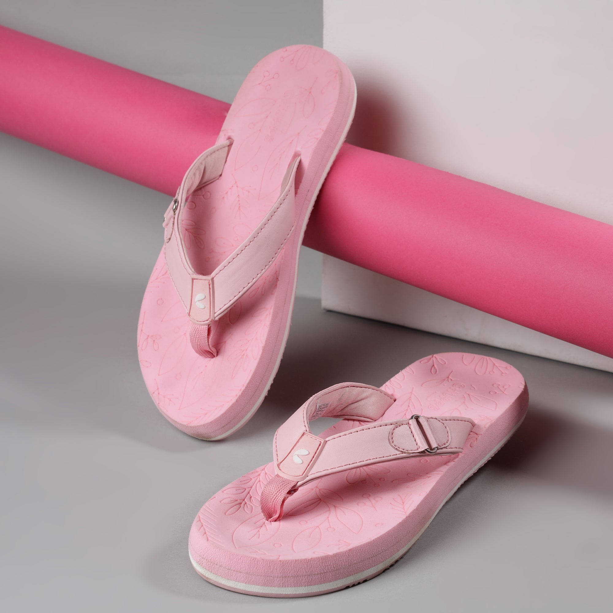 Pastel pink finish with simple styling