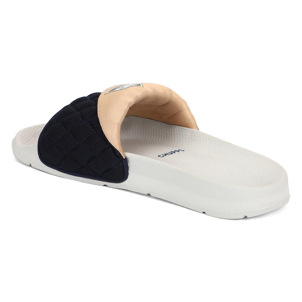 Chupps X Gt Rush Navy &amp; Beige Sliders