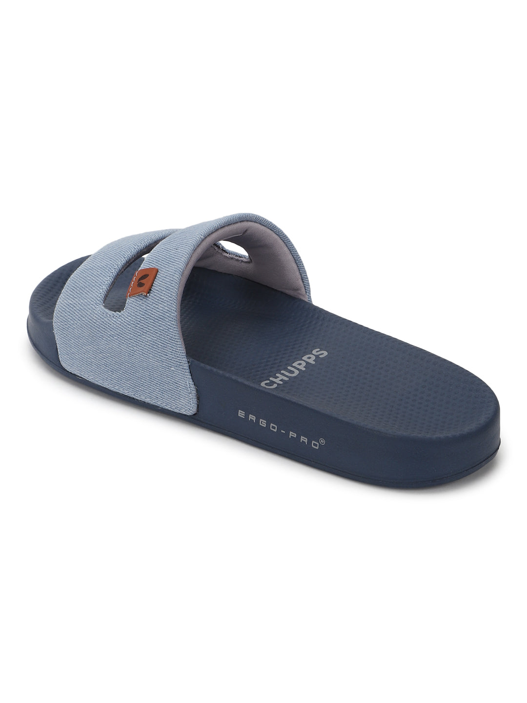 Chupps Zella Sky Blue Denim Sliders - Women