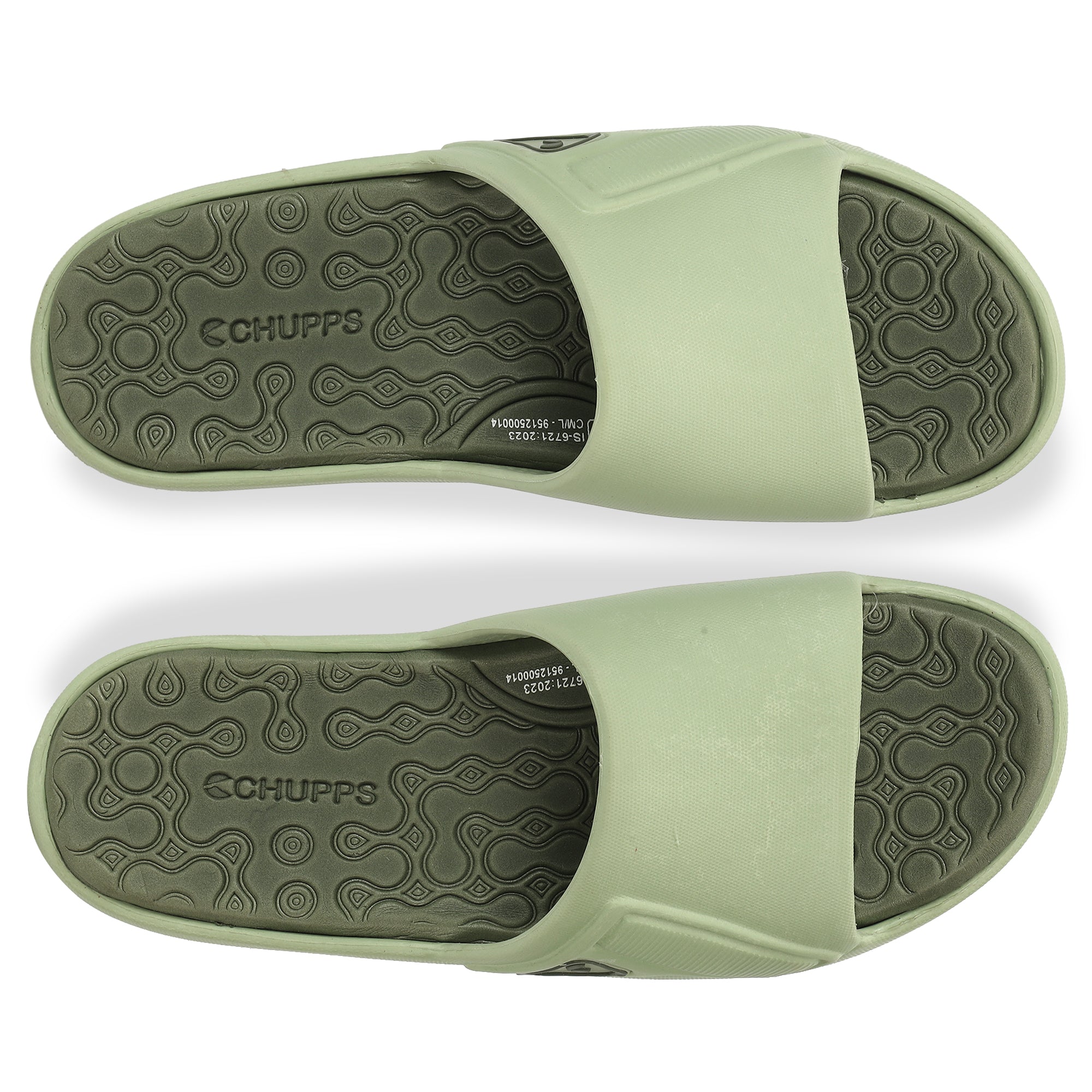 Sea green sliders for women top view