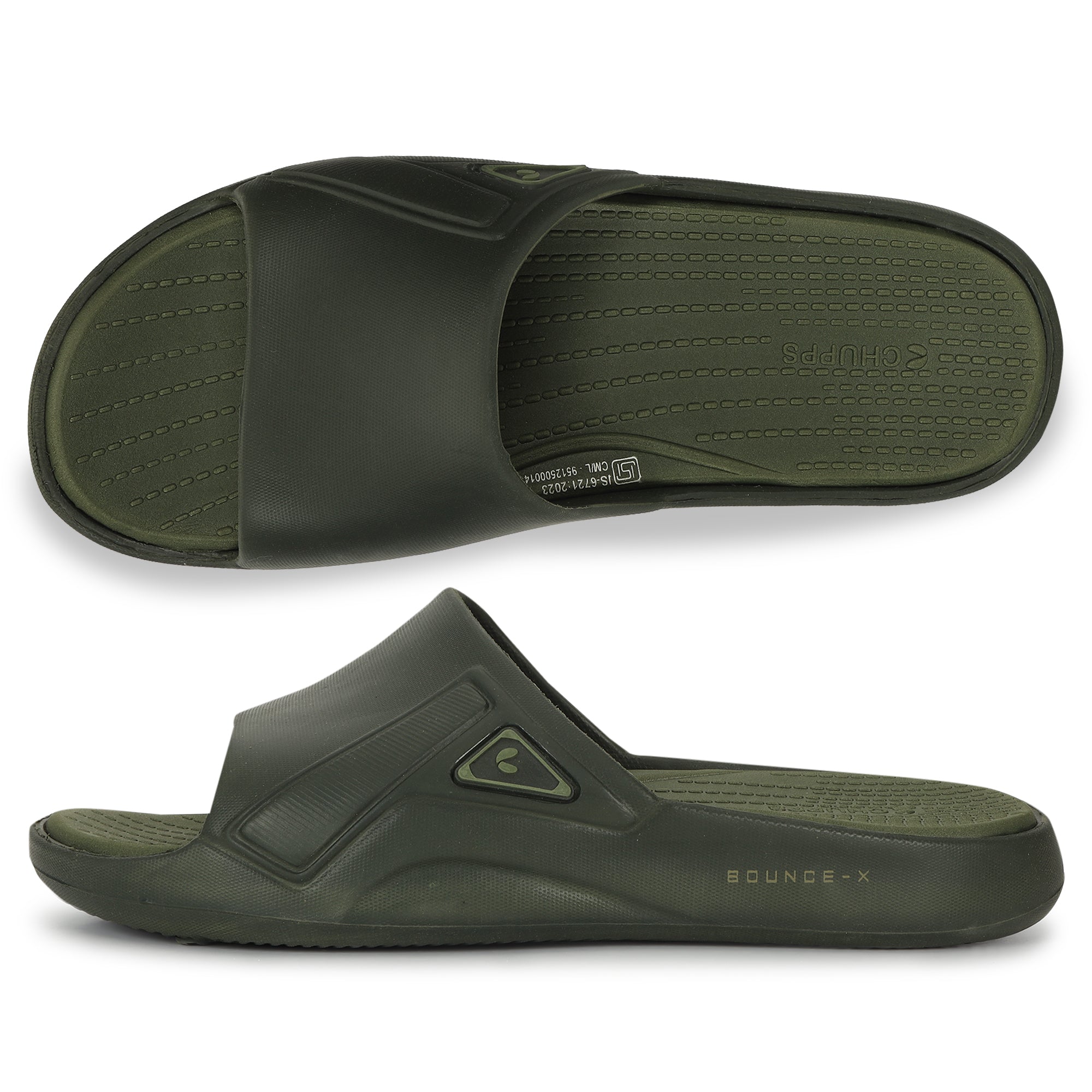 Stride Olive Sliders