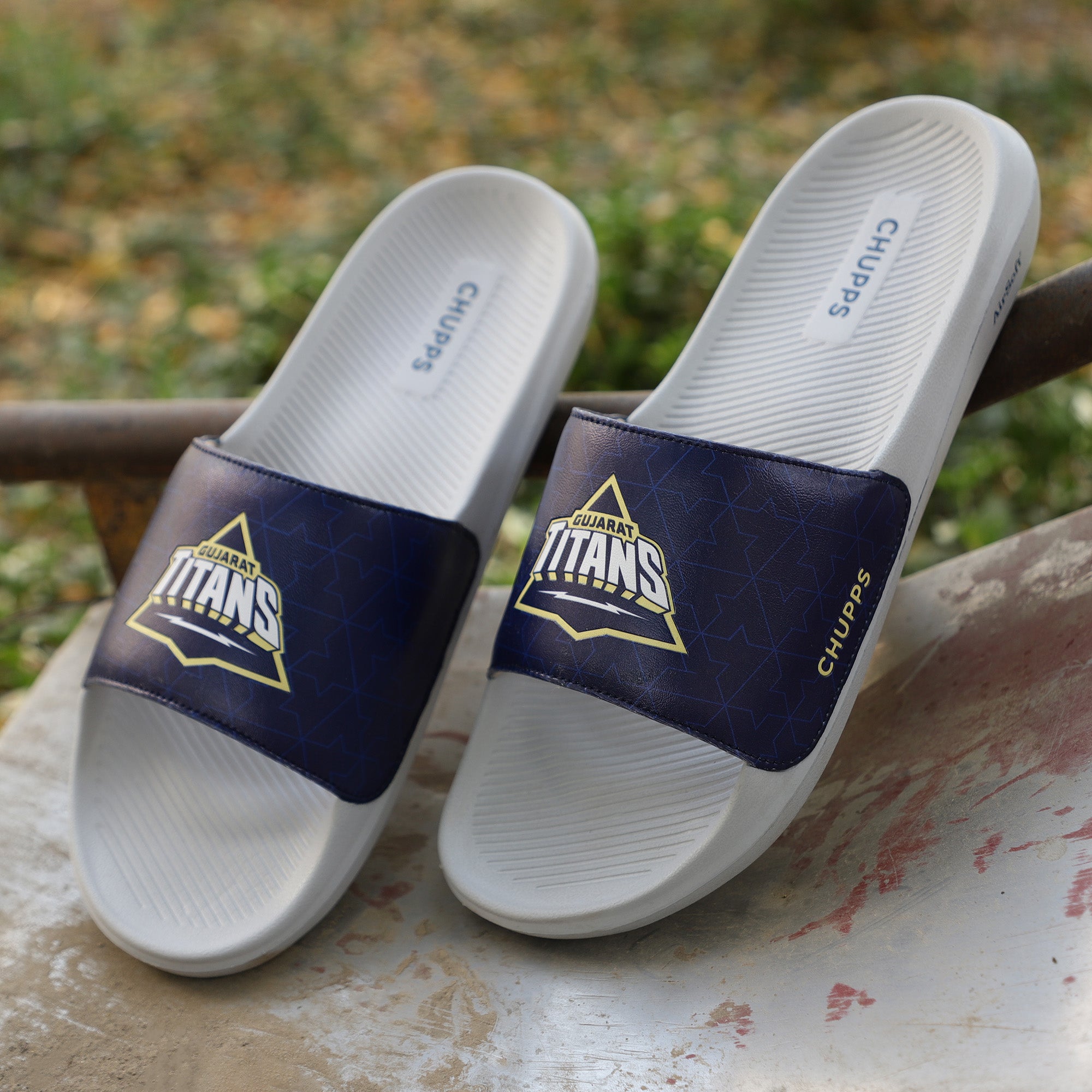 Chupps X Gt Bold Navy Grey Sliders