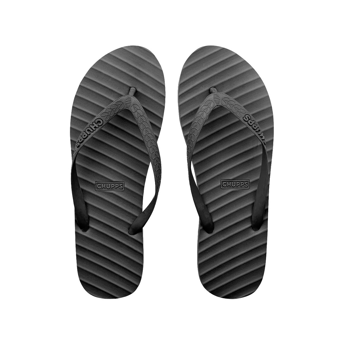 Banana Leaf Monochrome V-Straps_gunpowder