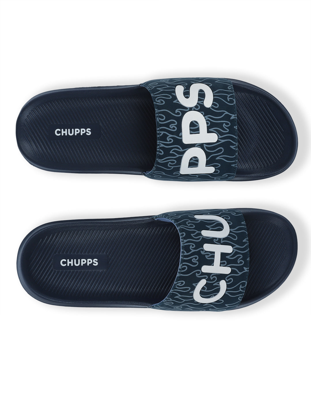 Flame Navy Blue Sliders
