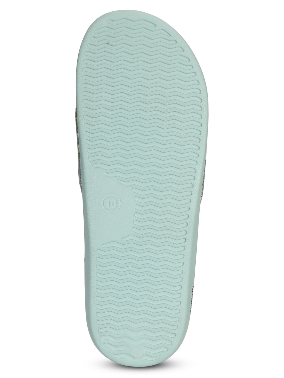 Bold green  slip-on sliders for men with traction sole

