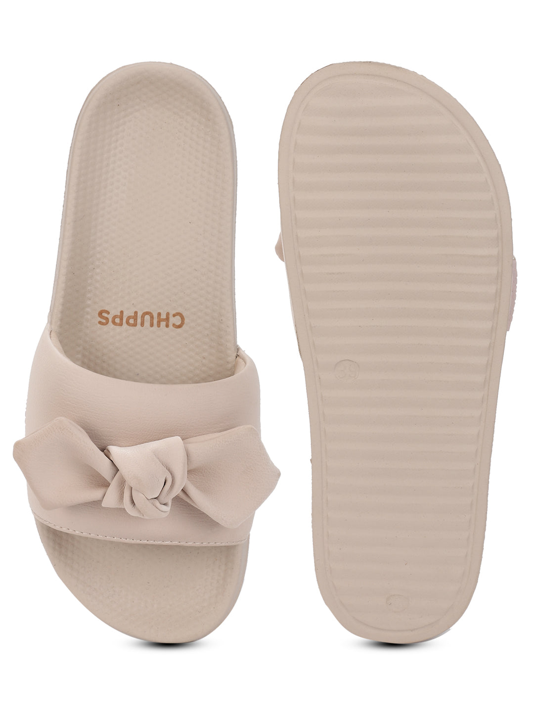 Loop Beige Sliders -Women