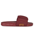 Ruffel Maroon Sliders - Women