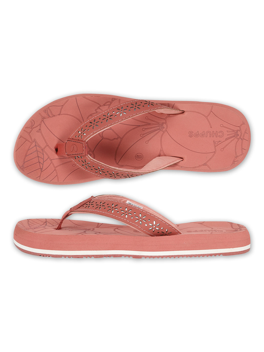 Flora Peach Flip-flops -Women