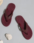 Flora Maroon Flip-flops -Women