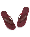 Flora Maroon Flip-flops -Women