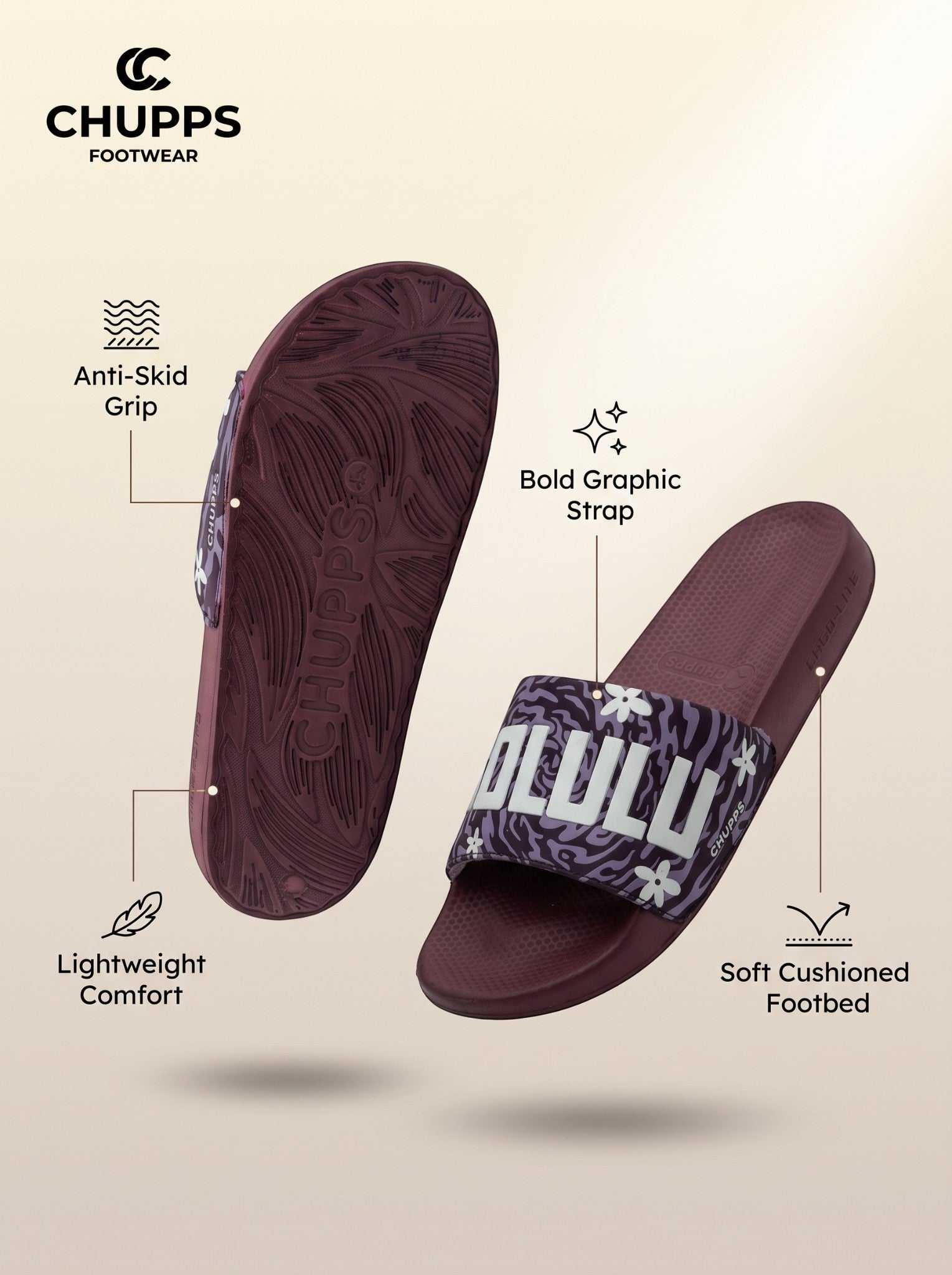 Delulu Sliders_maroon