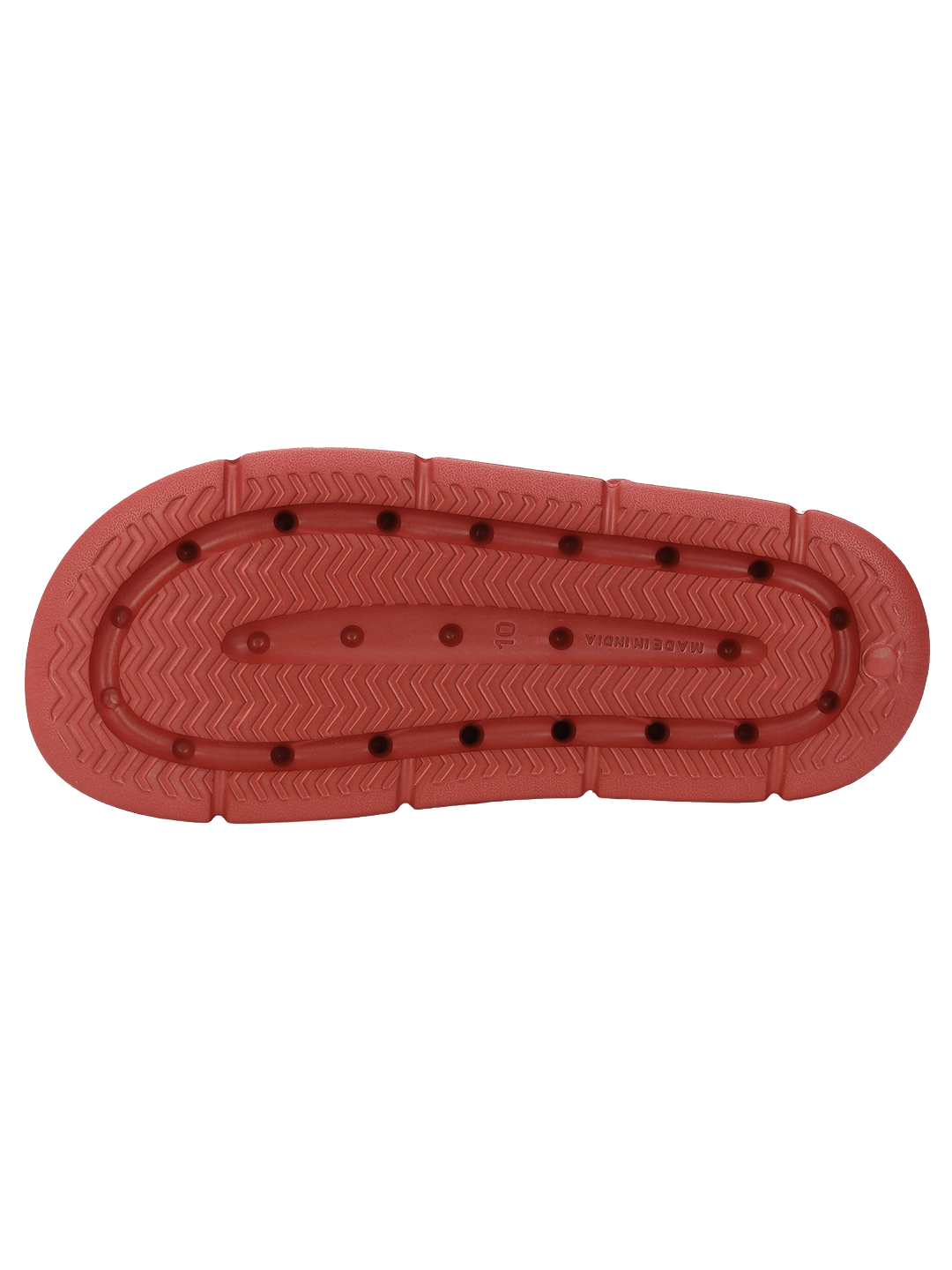 Chunky Sandals_brick_red red rubber sandal sole on a white background