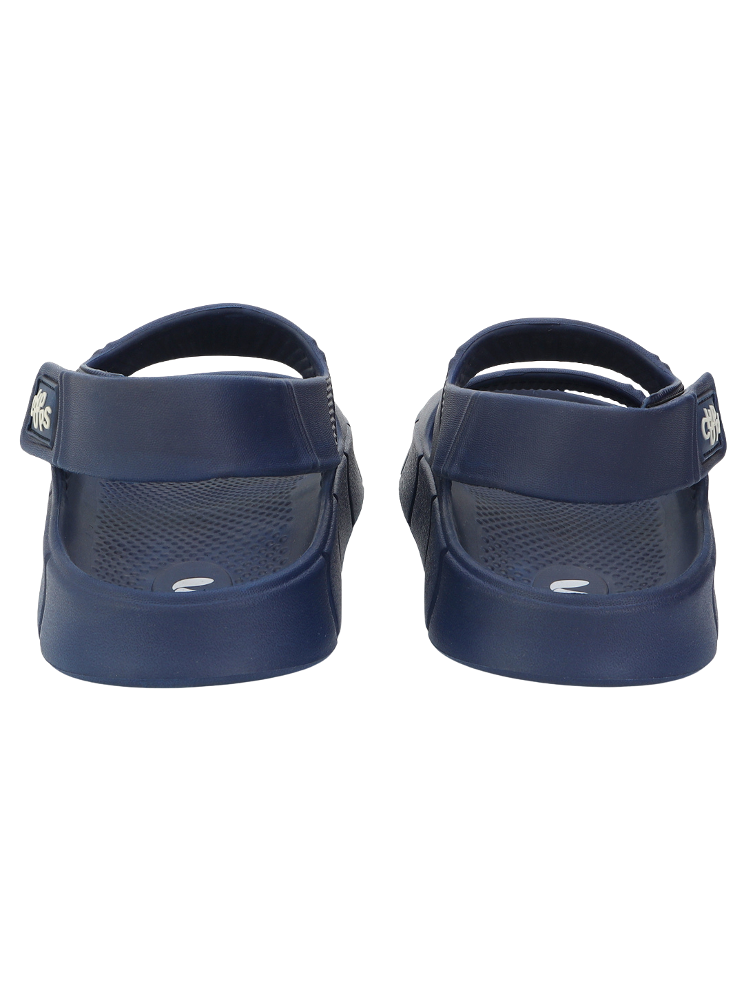 Chunky Sandals_blue chunky pair of navy blue sandals on a white background