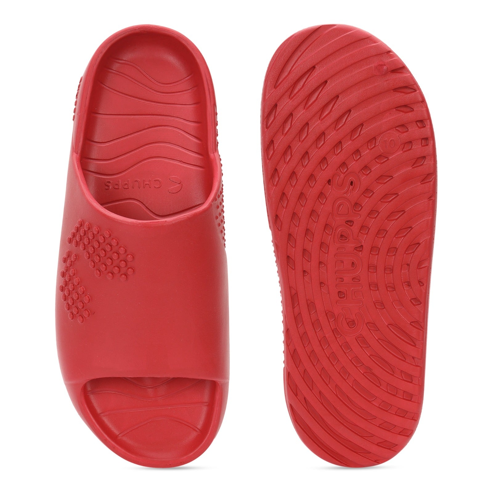 Top View of upper and sole of chupster shows minimalist single-colour look of Chupster .
