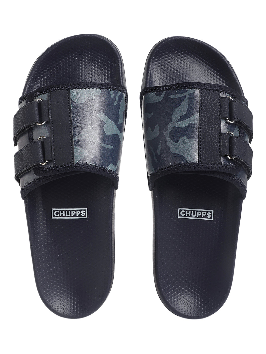 Close-up of ErgoX Plus footbed and FOAM6 padded strap for cushioning.