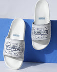 Fast Lane White & Printed Sliders