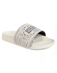 Fast Lane White & Printed Sliders