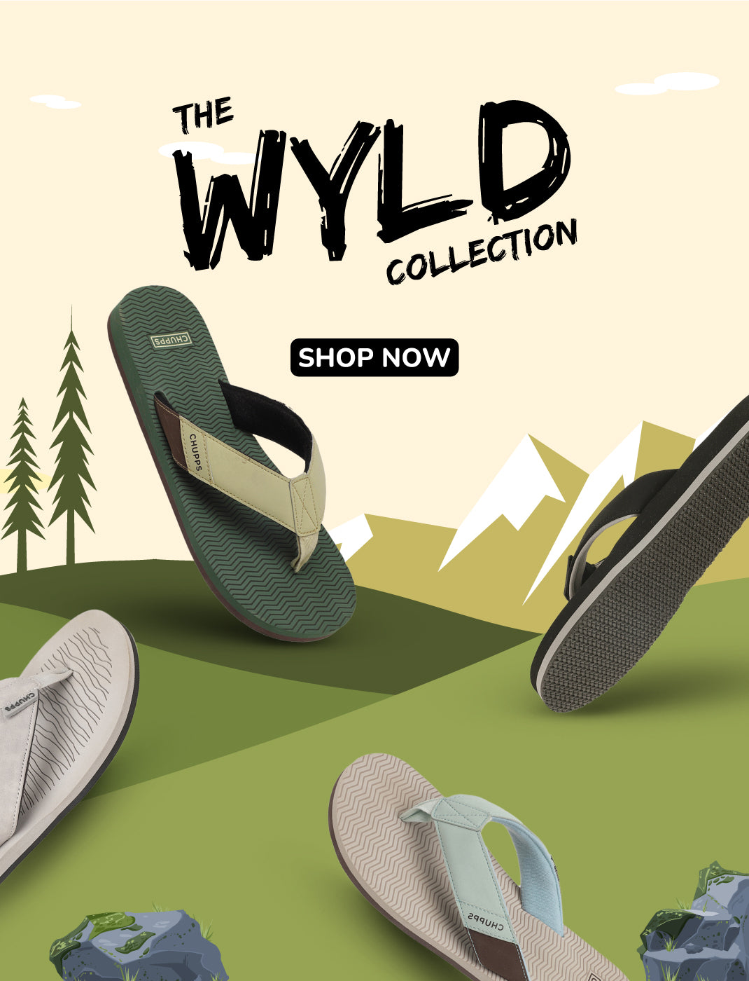 Natural Rubber Flip Flop Slippers for Men & Women - Chupps – CHUPPS
