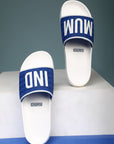 Chupps X Mi Official White & Royal Blue Sliders