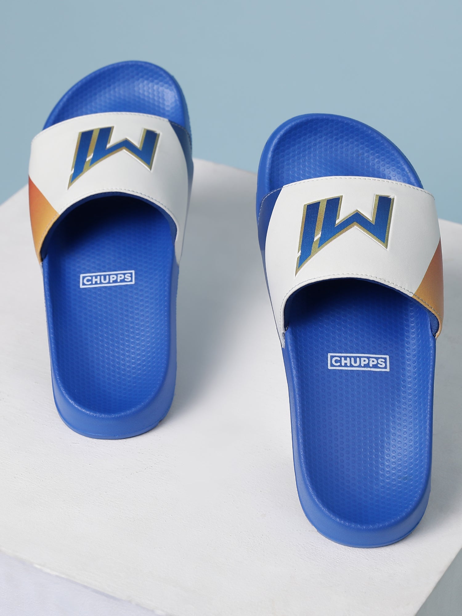 Chupps X Mi Official Sliders Royal Blue &amp; Orange Sliders